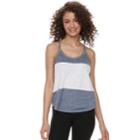 Juniors' So&reg; Colorblock Racerback Tank, Teens, Size: Large, Dark Blue