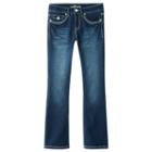 Girls Plus Size Wallflower Flap-pocket Bootcut Jeans, Girl's, Size: 18 1/2, Blue Other