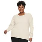 Plus Size Napa Valley Cable-knit Crewneck Sweater, Women's, Size: 1xl, Natural