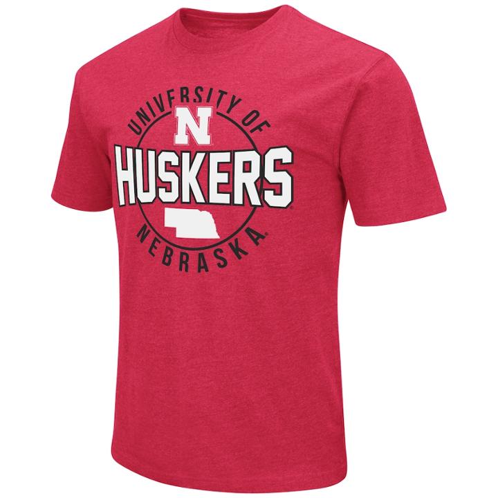 Men's Nebraska Cornhuskers Game Day Tee, Size: Large, Dark Red