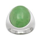 Jade Sterling Silver Ring, Women's, Size: 7, Green