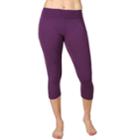Women's Soybu Commando Yoga Capri Leggings, Size: Small, Purple