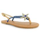 Dolce By Mojo Moxy Splash Women's Starfish Thong Sandals, Size: Medium (8.5), Blue