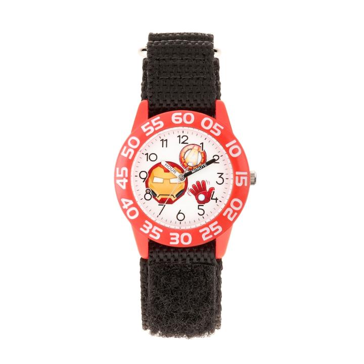 Marvel Iron Man Emoji Kids' Time Teacher Watch, Size: Medium, Black