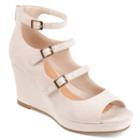 Journee Collection Skyla Women's High Heel Wedges, Size: Medium (11), Lt Beige