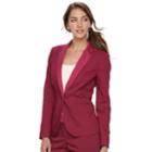 Women's Apt. 9&reg; Torie Satin Collar Blazer, Size: 0, Red