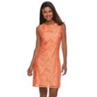 Women's Sharagano Lace Sheath Dress, Size: 14, Drk Orange