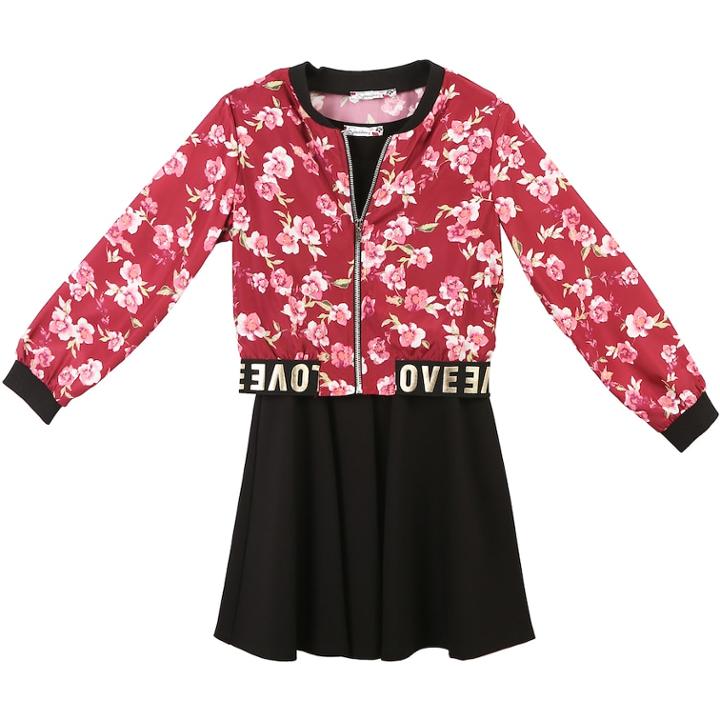Girls 7-16 Speechless Floral Jacket & Sleeveless Dress Set, Size: 8, Brt Pink