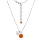 Oklahoma State Cowboys Crystal Sterling Silver Team Logo & Ball Pendant Necklace, Women's, Size: 18, Orange