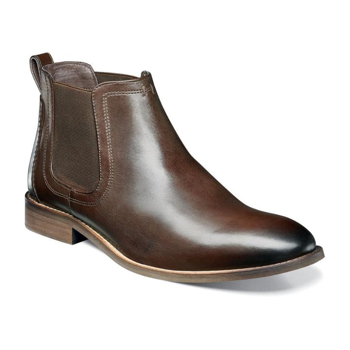 Nunn Bush Hartley Men's Chelsea Boots, Size: 12 Wide, Brown