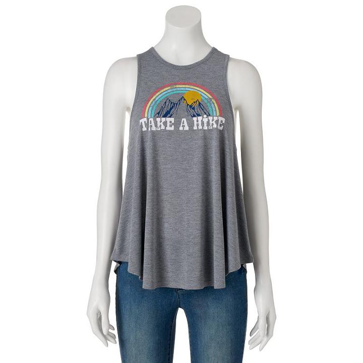 Juniors' Take A Hike Rainbow Graphic Swing Tank, Girl's, Size: Small, Ovrfl Oth