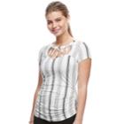 Juniors' Candie's&reg; Cut-out Ladder Neckline Top, Teens, Size: Medium, White