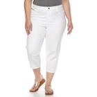 Plus Size Apt. 9&reg; Modern Fit Skinny Capris, Women's, Size: 16 W, White