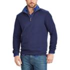 Big & Tall Chaps Classic-fit Quarter-zip Pullover Sweater, Men's, Size: 3xl Tall, Blue (navy)