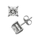 Forever Brilliant 14k White Gold 2 1/5-ct. T.w. Cushion-cut Lab-created Moissanite Stud Earrings, Women's