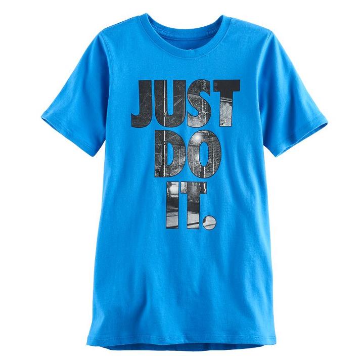 Boys 8-20 Nike Football Tee, Size: L(14/16), Brt Blue