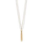 Simply Vera Vera Wang Long Two Tone Tassel Pendant Necklace, Women's, Multicolor