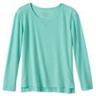 Girls 7-16 So&reg; Ribbed Relaxed Core Tee, Girl's, Size: 7-8, Turquoise/blue (turq/aqua)