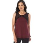 Women's Apt. 9&reg; Floral Applique Tank, Size: Regular, Dark Red