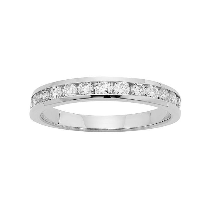 14k Gold 1/2 Carat T.w. Diamond Anniversary Ring, Women's, Size: 5.50, White