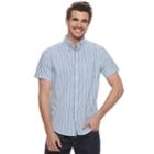Men's Sonoma Goods For Life&trade; Flexwear Modern-fit Poplin Button-down Shirt, Size: Xxl, Blue (navy)