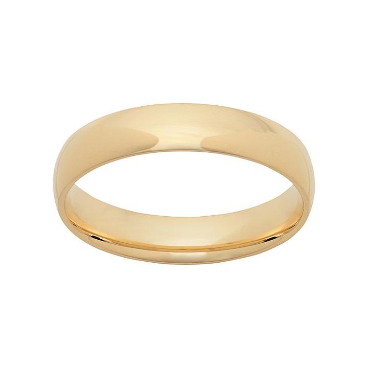 14k Gold Wedding Band, Adult Unisex, Size: 6, Yellow