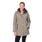 Women's Croft & Barrow&reg; Faux-fur Collar Quilted Stadium Jacket, Size: Small, Med Brown