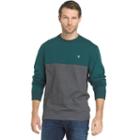 Men's Izod Advantage Sportflex Regular-fit Colorblock Performance Fleece Pullover, Size: Small, Dark Green