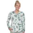 Juniors' Cloud Chaser Lace-up Sweatshirt, Teens, Size: Medium, Lt Green