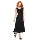Women's Nina Leonard Scoopneck A-line Dress, Size: Large, Black