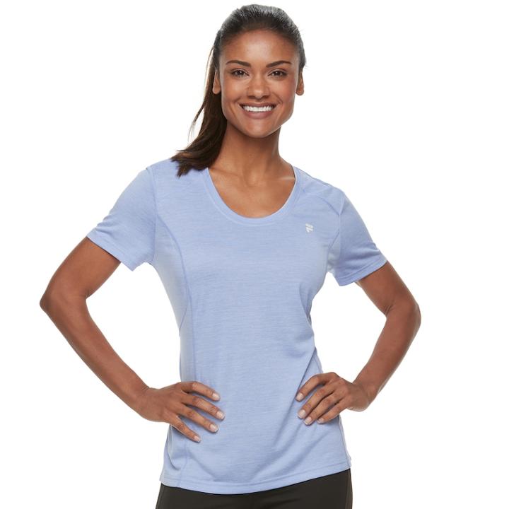 Women's Fila Sport&reg; Space-dyed Short Sleeve Tee, Size: Xl, Light Blue