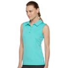 Women's Fila Sport&reg; Sleeveless Golf Polo, Size: Large, Turquoise/blue (turq/aqua)