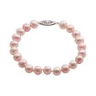 Pearlustre By Imperial Dyed Freshwater Cultured Pearl Sterling Silver Bracelet, Women's, Size: 8, Pink
