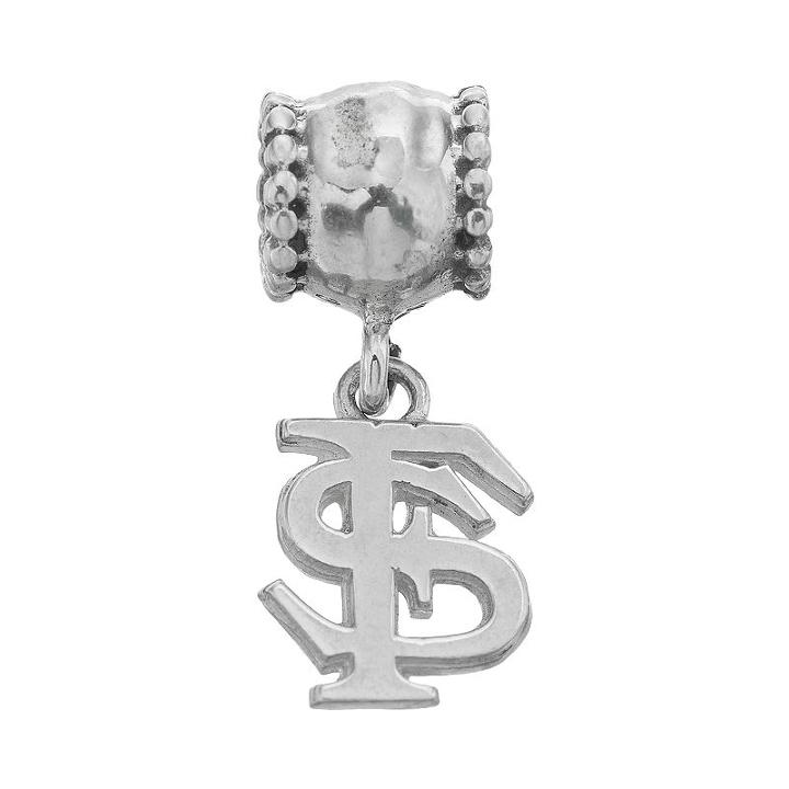 Dayna U Sterling Silver Florida State Seminoles Team Logo Charm, Women's, Grey