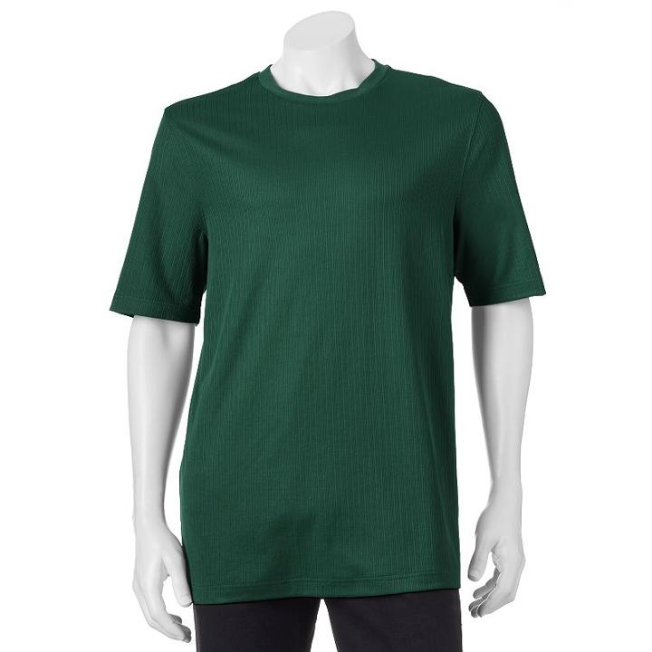 Big & Tall Croft & Barrow&reg; Classic-fit Easy-care Crewneck Tee, Men's, Size: L Tall, Dark Green