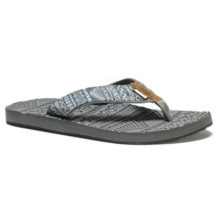 Muk Luks Scotty Men's Sport Flip-flops, Size: 10, Grey