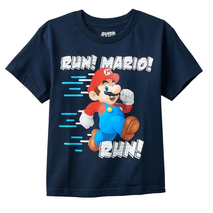 Boys 8-20 Super Mario Bros. Tee, Boy's, Size: Small, Blue (navy)