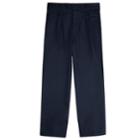 Boys 8-20 & Husky French Toast School Uniform Modern-fit Adjustable-waist Double-knee Pleated Pants, Size: 12, Blue (navy)