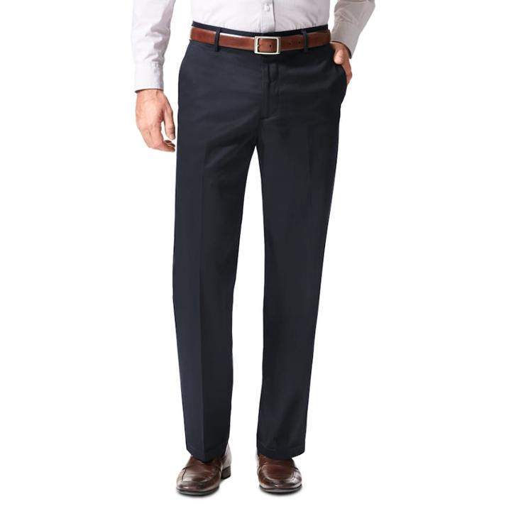 Men's Dockers&reg; Straight-fit Stretch Signature Khaki Pants D2, Size: 32x30, Blue (navy)