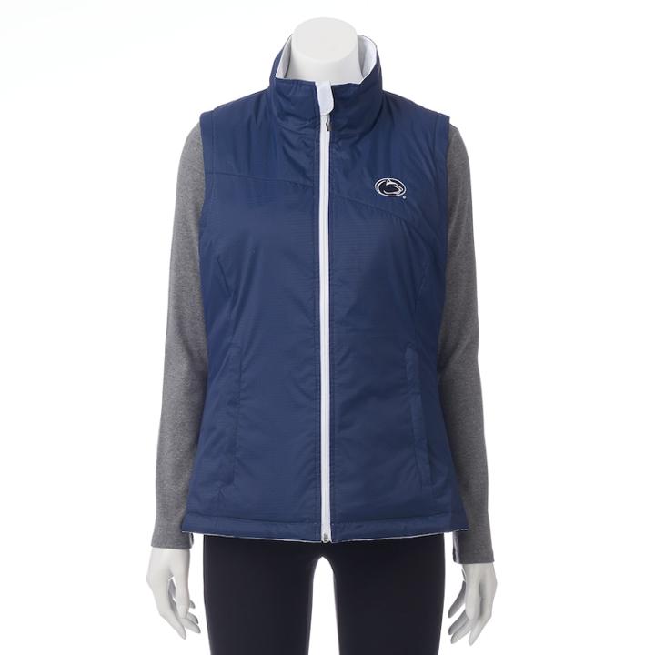 Women's Columbia Penn State Nittany Lions Reversible Powder Puff Vest, Size: Small, Brt Blue