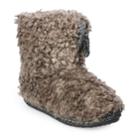 Women's So&reg; Zipper Bootie Slippers, Size: Medium, Dark Grey