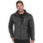 Men's Urban Republic Melange Modern-fit Fleece Knit Jacket, Size: Xl, Black