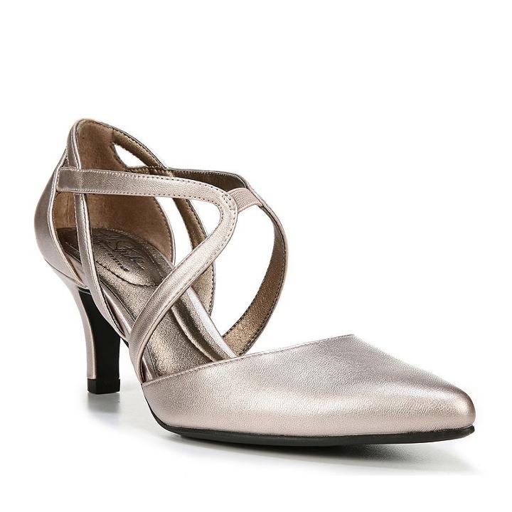 Lifestride Seamless Women's High Heels, Size: 5.5 Med, Gold