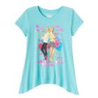 Disney's Girl Meets World Liv & Maddie Girls' 7-16 Sharkbite Hem Tee, Size: Xl, Turquoise/blue (turq/aqua)