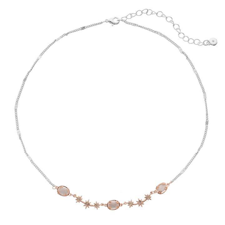 Lc Lauren Conrad Two Tone Oval Starburst Choker Necklace, Women's, Multicolor