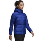 Women's Adidas Outdoor Helionic Hooded Down Jacket, Size: Large, Med Blue