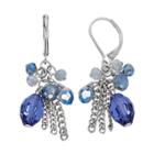 Simply Vera Vera Wang Blue Beaded Cluster Nickel Free Drop Earrings, Women's