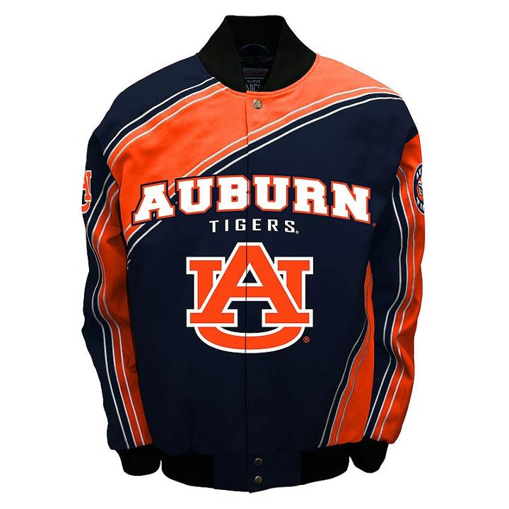 Men's Franchise Club Auburn Tigers Warrior Twill Jacket, Size: Large, Black