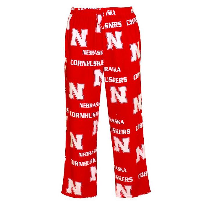 Men's Nebraska Cornhuskers Faade Fleece Lounge Pants, Size: Medium, Red
