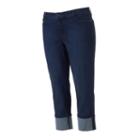 Plus Size Croft & Barrow&reg; Cuffed Crop Jeans, Women's, Size: 22 W, Med Blue